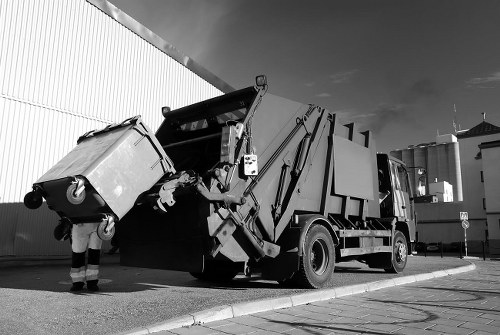 Waste collection truck in South East London