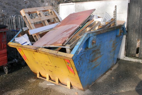 Construction site generating builders waste in South East London